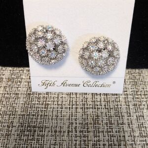 Fifth Avenue Collection Sparkling Silver Earrings